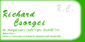 richard csorgei business card